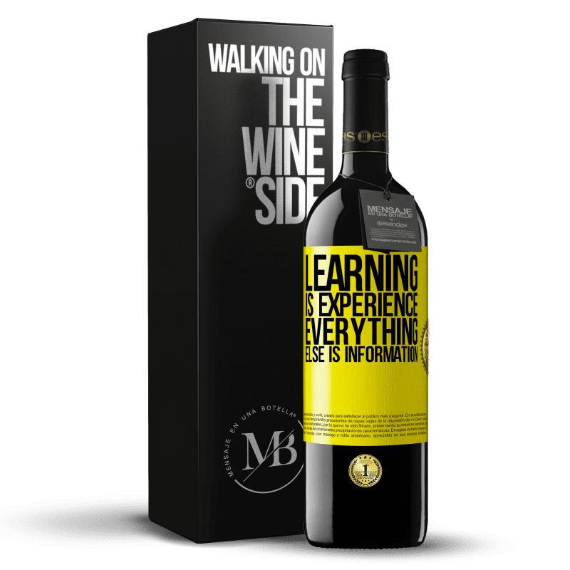 39,95 € Free Shipping | Red Wine RED Edition MBE Reserve Learning is experience. Everything else is information Yellow Label. Customizable label Reserve 12 Months Harvest 2014 Tempranillo