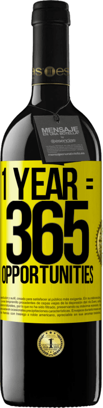 39,95 € | Red Wine RED Edition MBE Reserve 1 year 365 opportunities Yellow Label. Customizable label Reserve 12 Months Harvest 2014 Tempranillo