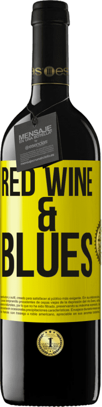 Envío gratis | Vino Tinto Edición RED MBE Reserva Red wine & Blues Etiqueta Amarilla. Etiqueta personalizable Reserva 12 Meses Cosecha 2014 Tempranillo