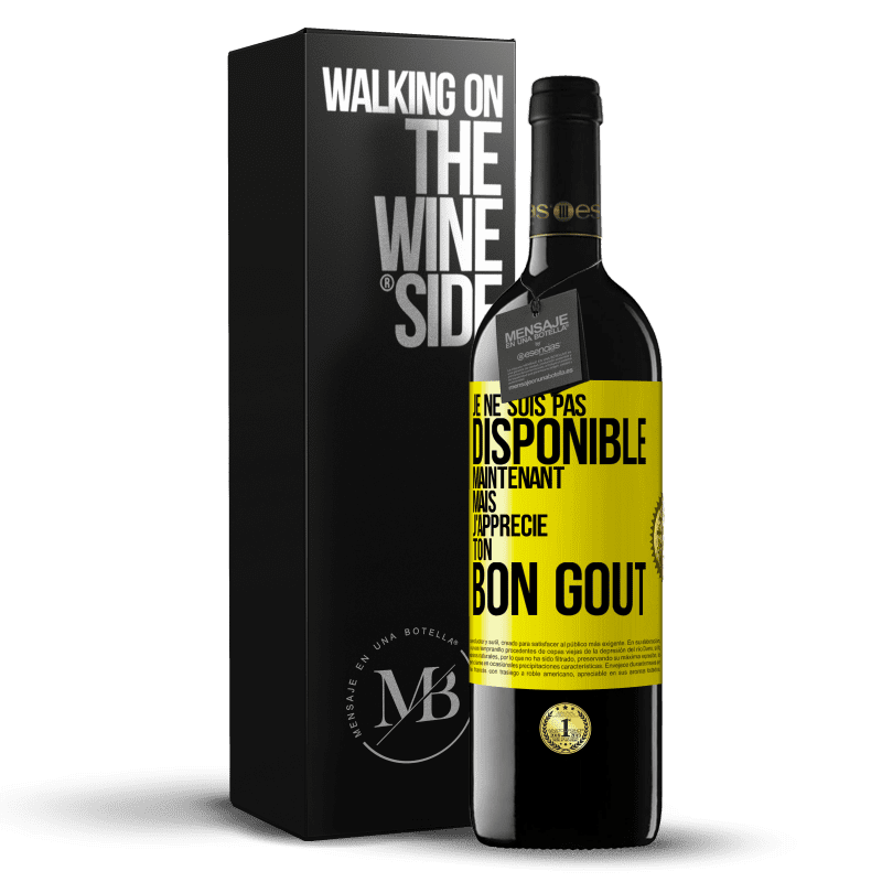 39,95 € Envoi gratuit | Vin rouge Édition RED MBE Réserve Je ne suis pas disponible maintenant, mais j'apprécie ton bon goût Étiquette Jaune. Étiquette personnalisable Réserve 12 Mois Récolte 2015 Tempranillo