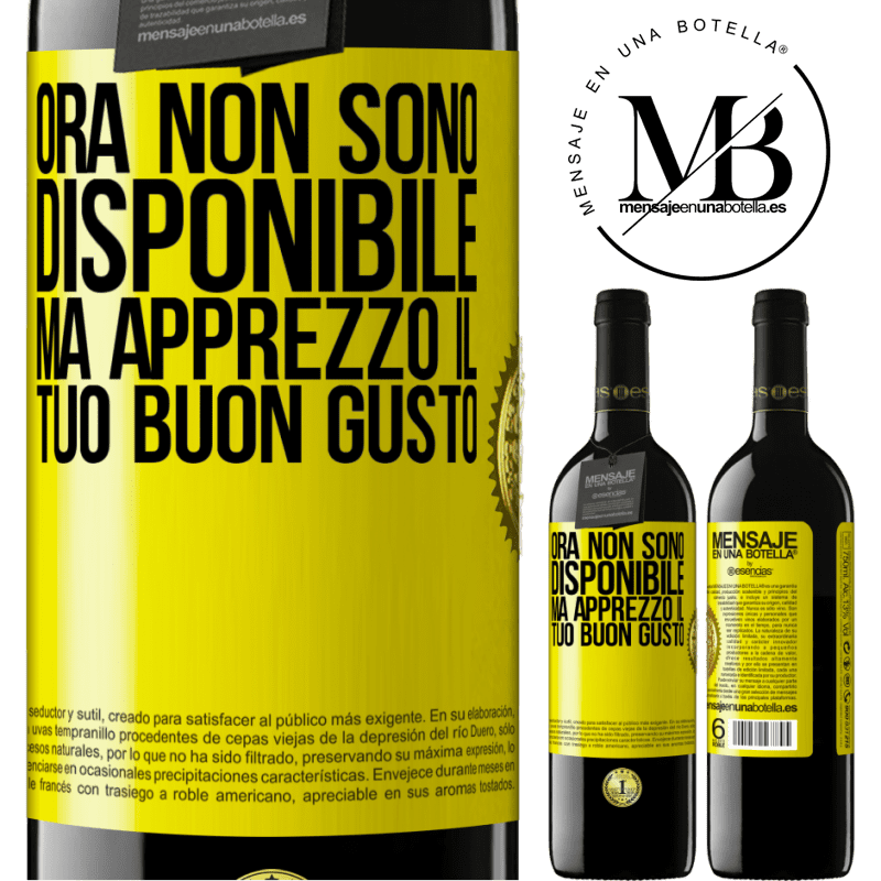 39,95 € Spedizione Gratuita | Vino rosso Edizione RED MBE Riserva Ora non sono disponibile, ma apprezzo il tuo buon gusto Etichetta Gialla. Etichetta personalizzabile Riserva 12 Mesi Raccogliere 2015 Tempranillo