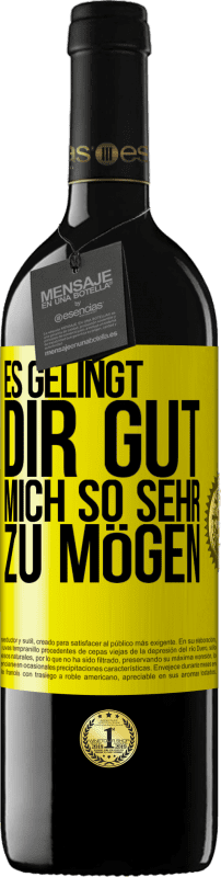 Kostenloser Versand | Rotwein RED Ausgabe MBE Reserve Es gelingt dir gut, mich so sehr zu mögen Gelbes Etikett. Anpassbares Etikett Reserve 12 Monate Ernte 2014 Tempranillo