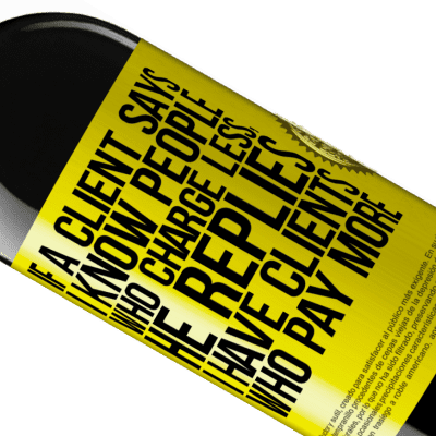 Unique & Personal Expressions. «If a client says I know people who charge less, he replies I have clients who pay more» RED Edition MBE Reserve