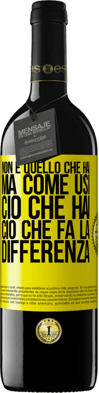 39,95 € Spedizione Gratuita | Vino rosso Edizione RED MBE Riserva Non è quello che hai, ma come usi ciò che hai, ciò che fa la differenza Etichetta Gialla. Etichetta personalizzabile Riserva 12 Mesi Raccogliere 2015 Tempranillo