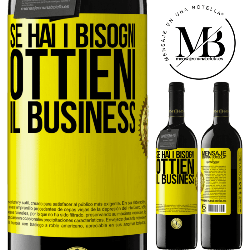 39,95 € Spedizione Gratuita | Vino rosso Edizione RED MBE Riserva Se hai i bisogni, ottieni il business Etichetta Gialla. Etichetta personalizzabile Riserva 12 Mesi Raccogliere 2014 Tempranillo