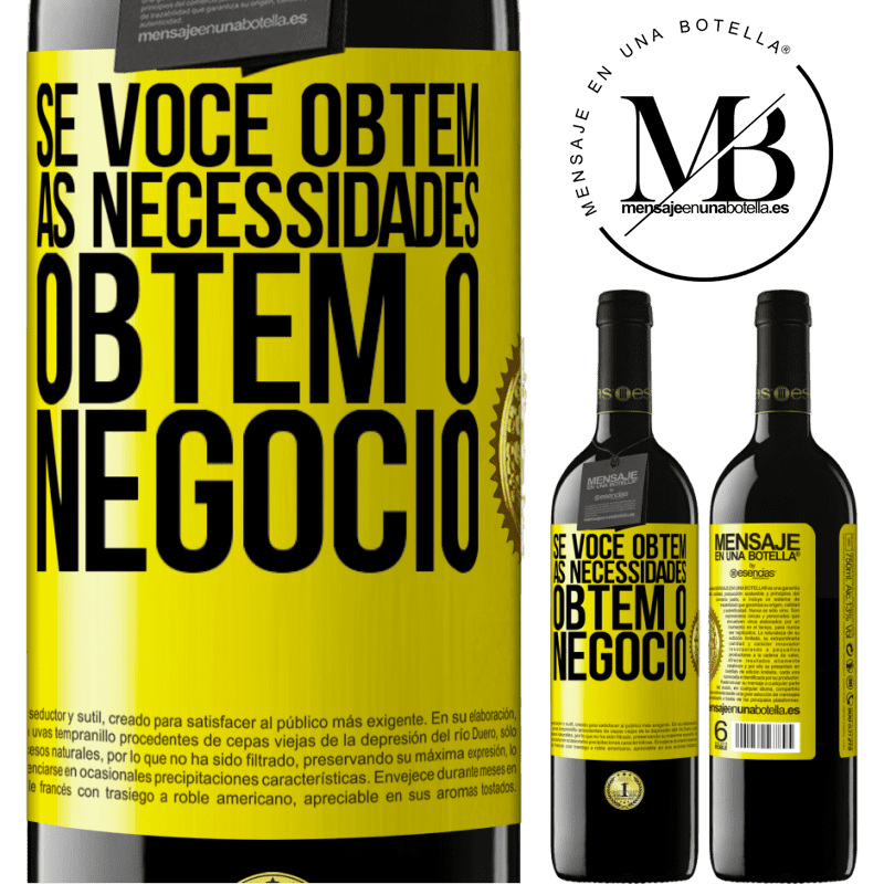 39,95 € Envio grátis | Vinho tinto Edição RED MBE Reserva Se você obtém as necessidades, obtém o negócio Etiqueta Amarela. Etiqueta personalizável Reserva 12 Meses Colheita 2014 Tempranillo