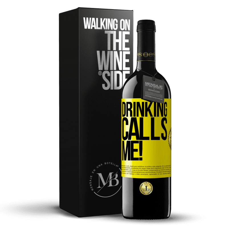 39,95 € Free Shipping | Red Wine RED Edition MBE Reserve drinking calls me! Yellow Label. Customizable label Reserve 12 Months Harvest 2015 Tempranillo