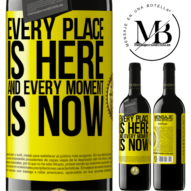 24,95 € Free Shipping | Red Wine RED Edition Crianza 6 Months Every place is here and every moment is now Yellow Label. Customizable label Aging in oak barrels 6 Months Harvest 2019 Tempranillo