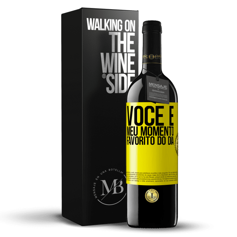 39,95 € Envio grátis | Vinho tinto Edição RED MBE Reserva Você é meu momento favorito do dia Etiqueta Amarela. Etiqueta personalizável Reserva 12 Meses Colheita 2016 Tempranillo