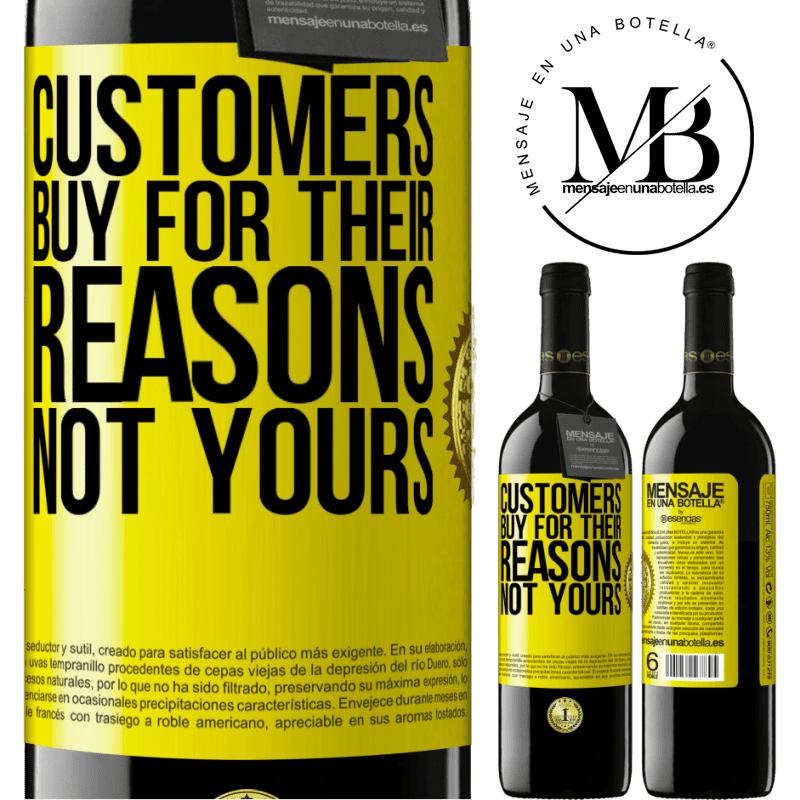 39,95 € Free Shipping | Red Wine RED Edition MBE Reserve Customers buy for their reasons, not yours Yellow Label. Customizable label Reserve 12 Months Harvest 2014 Tempranillo