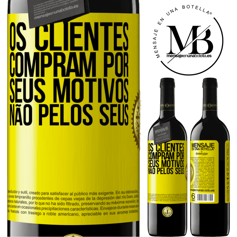 39,95 € Envio grátis | Vinho tinto Edição RED MBE Reserva Os clientes compram por seus motivos, não pelos seus Etiqueta Amarela. Etiqueta personalizável Reserva 12 Meses Colheita 2016 Tempranillo