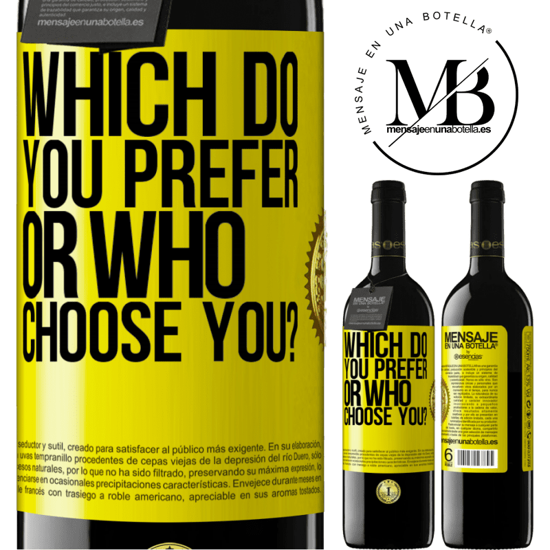 39,95 € Free Shipping | Red Wine RED Edition MBE Reserve which do you prefer, or who choose you? Yellow Label. Customizable label Reserve 12 Months Harvest 2015 Tempranillo