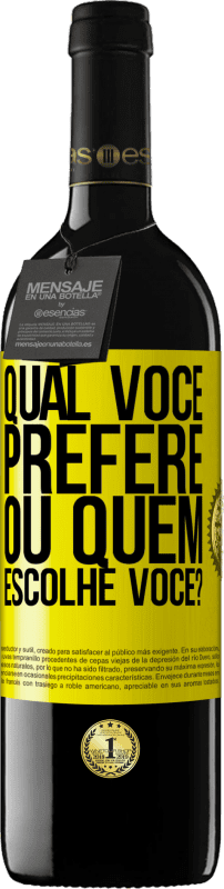 39,95 € | Vinho tinto Edição RED MBE Reserva qual você prefere, ou quem escolhe você? Etiqueta Amarela. Etiqueta personalizável Reserva 12 Meses Colheita 2015 Tempranillo