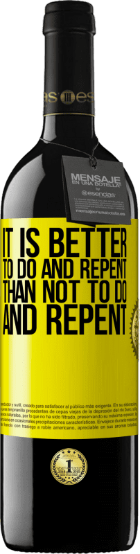 39,95 € 送料無料 | 赤ワイン REDエディション MBE 予約する 悔い改めないでやるよりも悔い改めるほうがよい 黄色のラベル. カスタマイズ可能なラベル 予約する 12 月 収穫 2016 Tempranillo
