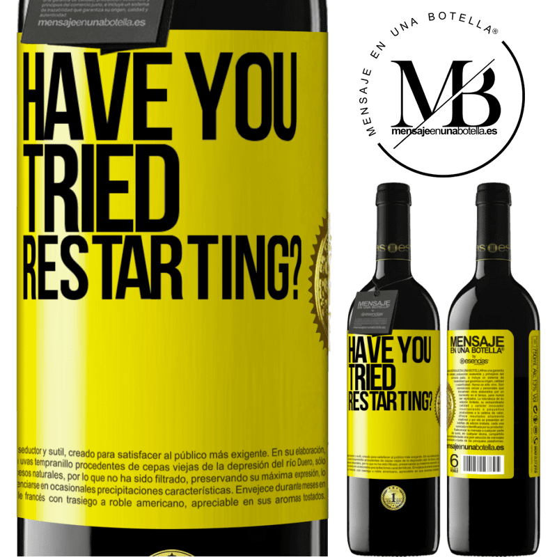 24,95 € Free Shipping | Red Wine RED Edition Crianza 6 Months have you tried restarting? Yellow Label. Customizable label Aging in oak barrels 6 Months Harvest 2019 Tempranillo