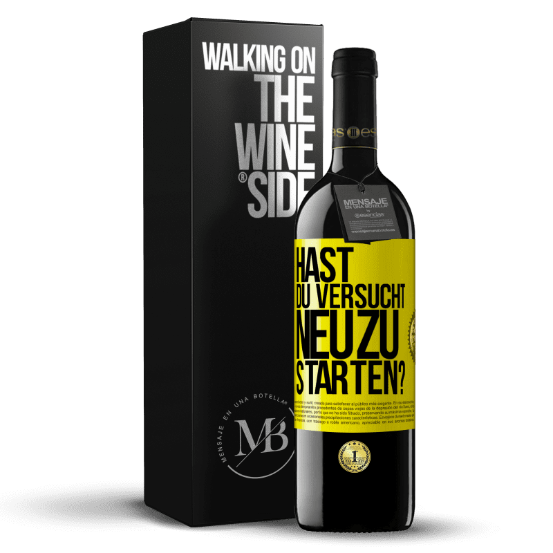 39,95 € Kostenloser Versand | Rotwein RED Ausgabe MBE Reserve Hast du versucht, neu zu starten? Gelbes Etikett. Anpassbares Etikett Reserve 12 Monate Ernte 2016 Tempranillo