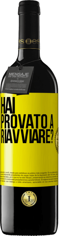 39,95 € | Vino rosso Edizione RED MBE Riserva hai provato a riavviare? Etichetta Gialla. Etichetta personalizzabile Riserva 12 Mesi Raccogliere 2015 Tempranillo