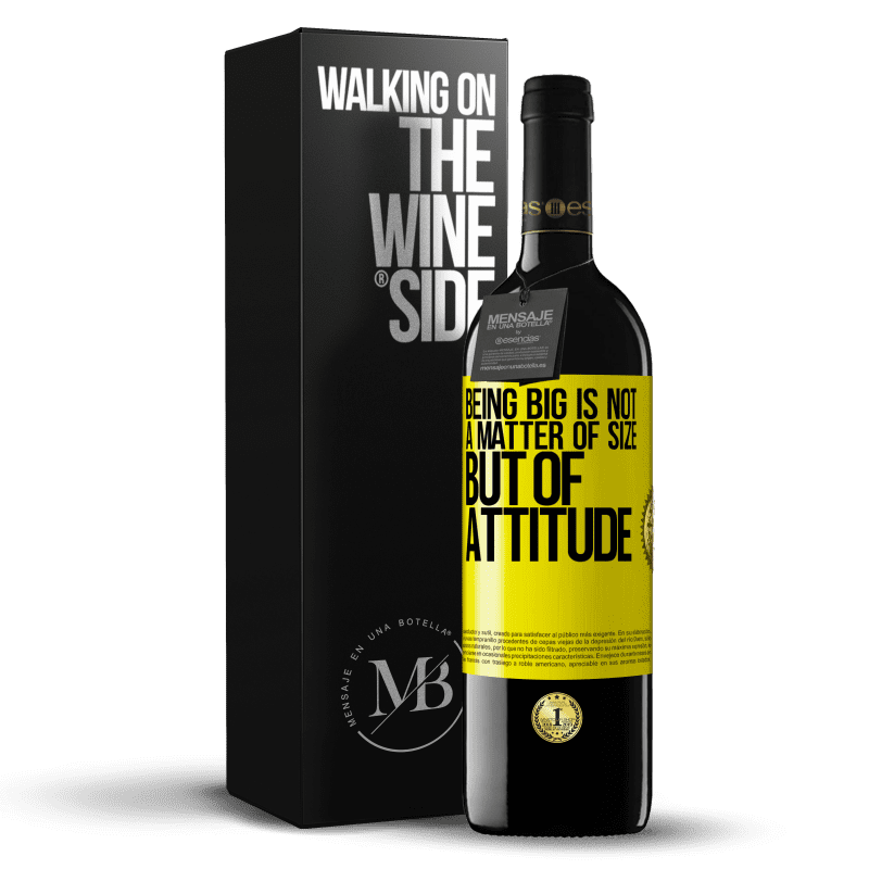 39,95 € Free Shipping | Red Wine RED Edition MBE Reserve Being big is not a matter of size, but of attitude Yellow Label. Customizable label Reserve 12 Months Harvest 2014 Tempranillo