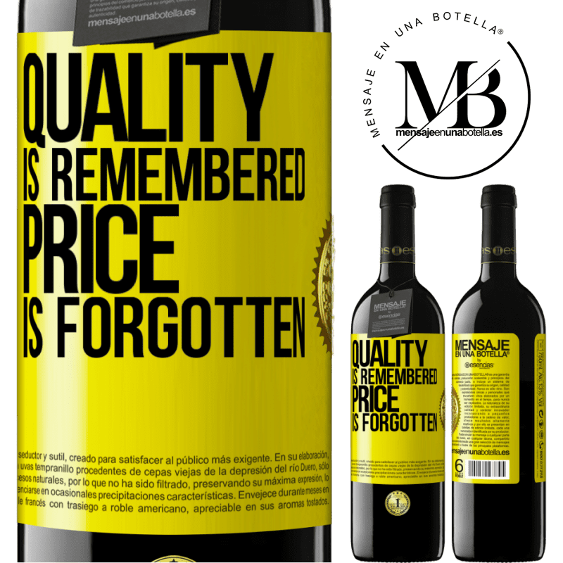 24,95 € Free Shipping | Red Wine RED Edition Crianza 6 Months Quality is remembered, price is forgotten Yellow Label. Customizable label Aging in oak barrels 6 Months Harvest 2019 Tempranillo
