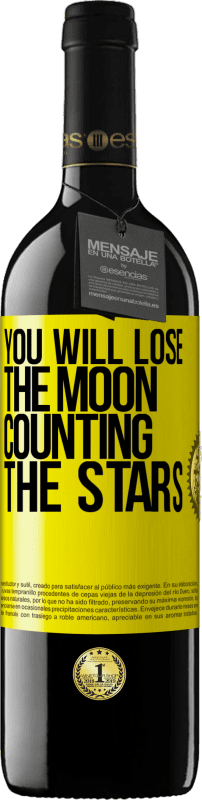 39,95 € | Red Wine RED Edition MBE Reserve You will lose the moon counting the stars Yellow Label. Customizable label Reserve 12 Months Harvest 2014 Tempranillo