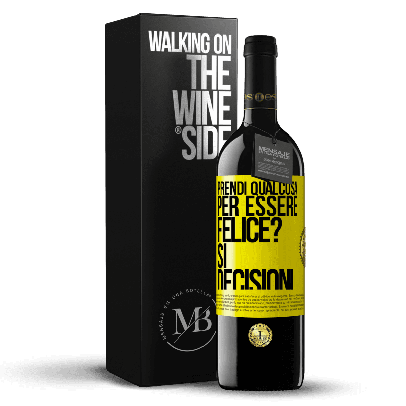 39,95 € Spedizione Gratuita | Vino rosso Edizione RED MBE Riserva prendi qualcosa per essere felice? Sì, decisioni Etichetta Gialla. Etichetta personalizzabile Riserva 12 Mesi Raccogliere 2015 Tempranillo