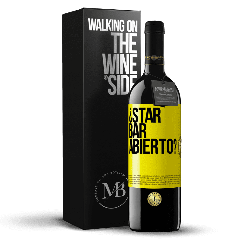 39,95 € Free Shipping | Red Wine RED Edition MBE Reserve ¿STAR BAR abierto? Yellow Label. Customizable label Reserve 12 Months Harvest 2014 Tempranillo