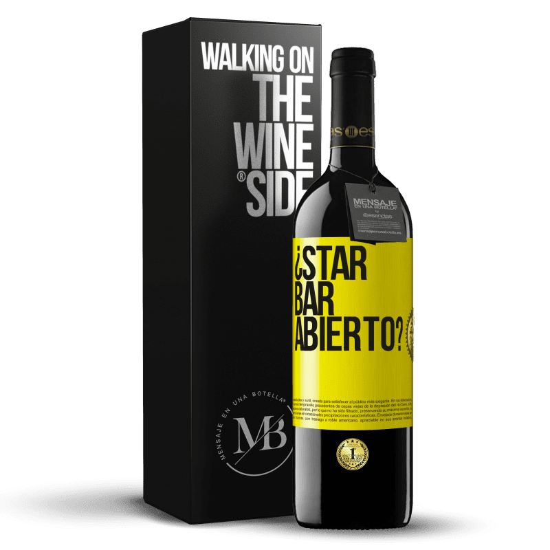 39,95 € Kostenloser Versand | Rotwein RED Ausgabe MBE Reserve ¿STAR BAR abierto? Gelbes Etikett. Anpassbares Etikett Reserve 12 Monate Ernte 2016 Tempranillo