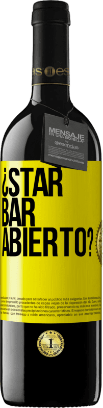 39,95 € | Vinho tinto Edição RED MBE Reserva ¿STAR BAR abierto? Etiqueta Amarela. Etiqueta personalizável Reserva 12 Meses Colheita 2016 Tempranillo