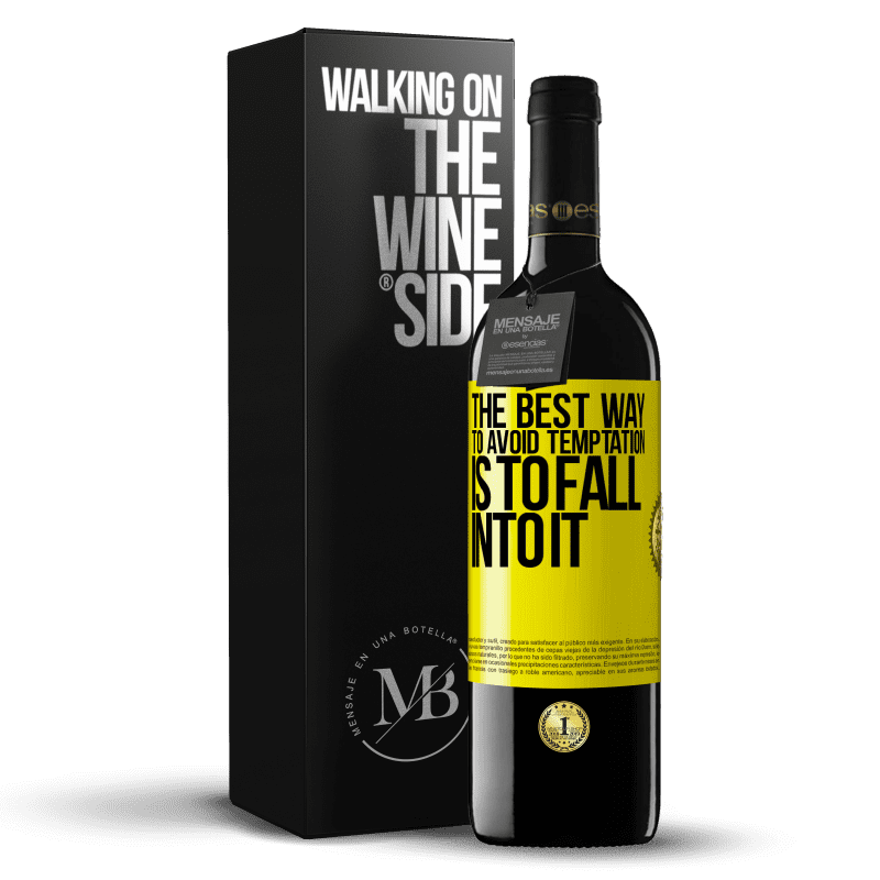 39,95 € Free Shipping | Red Wine RED Edition MBE Reserve The best way to avoid temptation is to fall into it Yellow Label. Customizable label Reserve 12 Months Harvest 2014 Tempranillo