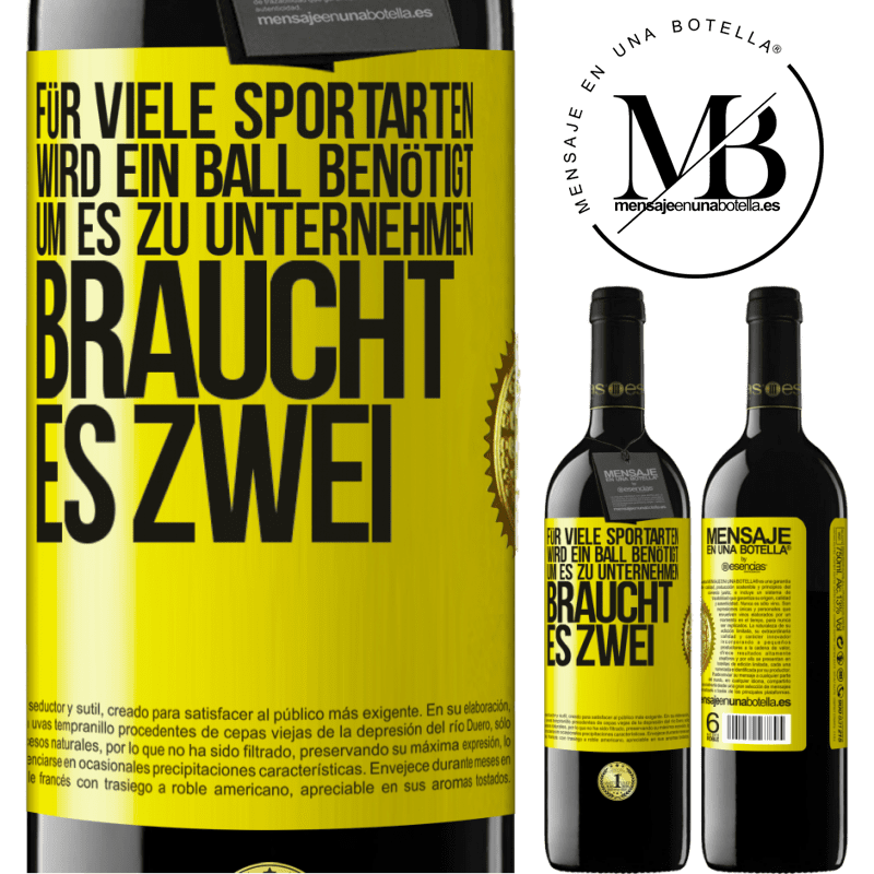 39,95 € Kostenloser Versand | Rotwein RED Ausgabe MBE Reserve Für viele Sportarten wird ein Ball benötigt. Um es zu unternehmen, braucht es zwei Gelbes Etikett. Anpassbares Etikett Reserve 12 Monate Ernte 2015 Tempranillo