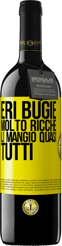 39,95 € | Vino rosso Edizione RED MBE Riserva Eri bugie molto ricche. Li mangio quasi tutti Etichetta Gialla. Etichetta personalizzabile Riserva 12 Mesi Raccogliere 2014 Tempranillo