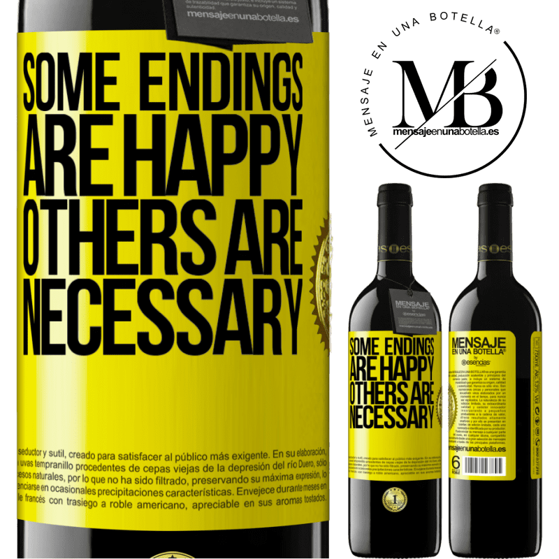 39,95 € Free Shipping | Red Wine RED Edition MBE Reserve Some endings are happy. Others are necessary Yellow Label. Customizable label Reserve 12 Months Harvest 2015 Tempranillo