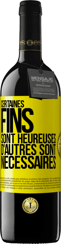 39,95 € | Vin rouge Édition RED MBE Réserve Certaines fins sont heureuses. D'autres sont nécessaires Étiquette Jaune. Étiquette personnalisable Réserve 12 Mois Récolte 2016 Tempranillo