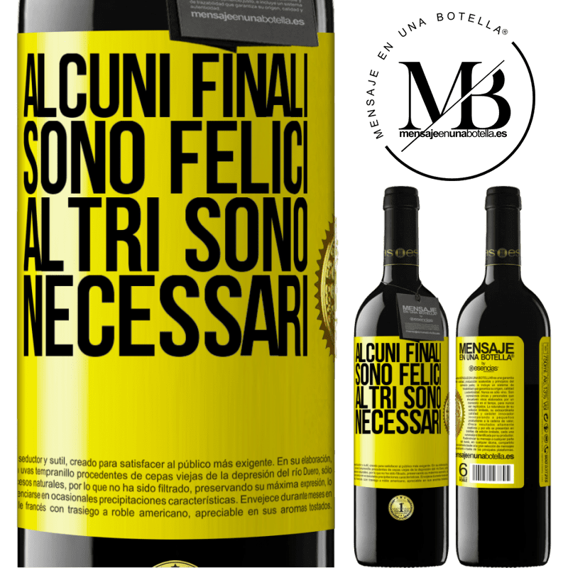 39,95 € Spedizione Gratuita | Vino rosso Edizione RED MBE Riserva Alcuni finali sono felici. Altri sono necessari Etichetta Gialla. Etichetta personalizzabile Riserva 12 Mesi Raccogliere 2015 Tempranillo