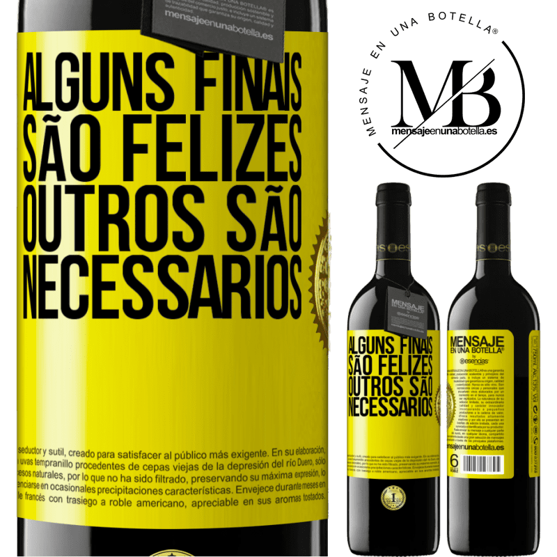 39,95 € Envio grátis | Vinho tinto Edição RED MBE Reserva Alguns finais são felizes. Outros são necessários Etiqueta Amarela. Etiqueta personalizável Reserva 12 Meses Colheita 2015 Tempranillo