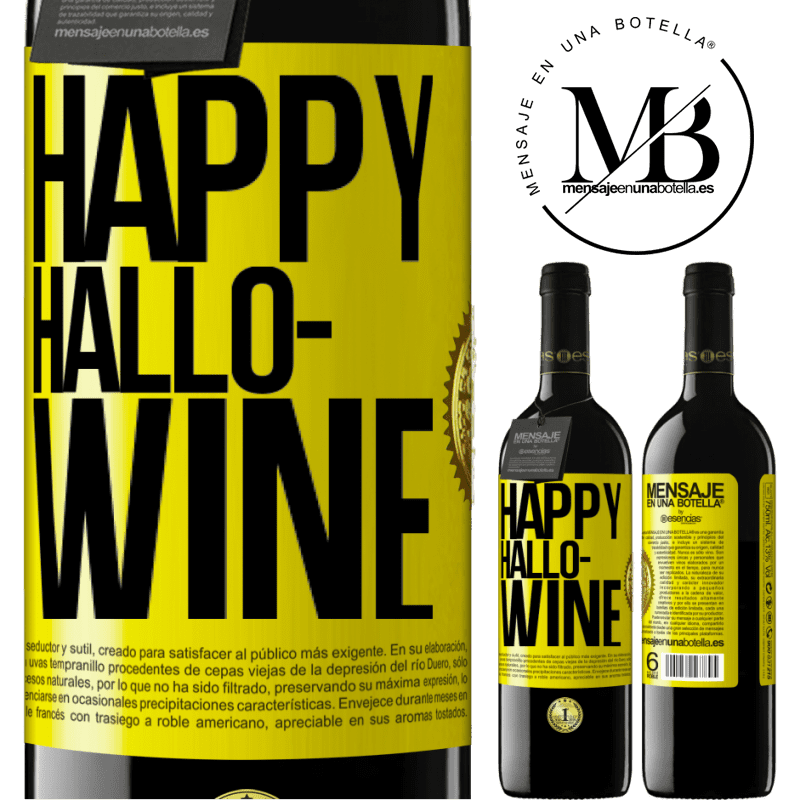 39,95 € Spedizione Gratuita | Vino rosso Edizione RED MBE Riserva Happy Hallo-Wine Etichetta Gialla. Etichetta personalizzabile Riserva 12 Mesi Raccogliere 2015 Tempranillo