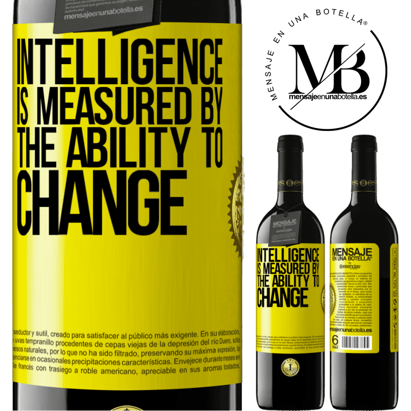 24,95 € Free Shipping | Red Wine RED Edition Crianza 6 Months Intelligence is measured by the ability to change Yellow Label. Customizable label Aging in oak barrels 6 Months Harvest 2019 Tempranillo