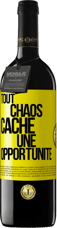 39,95 € | Vin rouge Édition RED MBE Réserve Tout chaos cache une opportunité Étiquette Jaune. Étiquette personnalisable Réserve 12 Mois Récolte 2015 Tempranillo