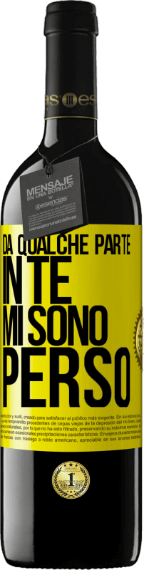 39,95 € Spedizione Gratuita | Vino rosso Edizione RED MBE Riserva Da qualche parte in te mi sono perso Etichetta Gialla. Etichetta personalizzabile Riserva 12 Mesi Raccogliere 2014 Tempranillo