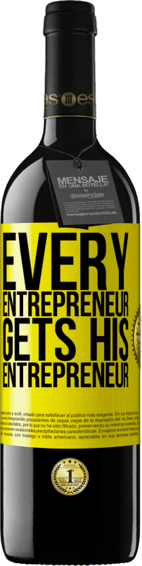 39,95 € Free Shipping | Red Wine RED Edition MBE Reserve Every entrepreneur gets his entrepreneur Yellow Label. Customizable label Reserve 12 Months Harvest 2014 Tempranillo