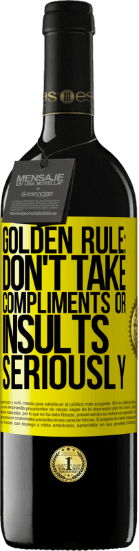 «Golden rule: don't take compliments or insults seriously» RED Edition MBE Reserve
