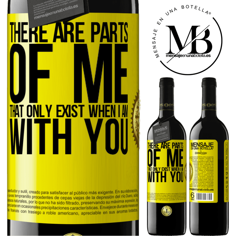 24,95 € Free Shipping | Red Wine RED Edition Crianza 6 Months There are parts of me that only exist when I am with you Yellow Label. Customizable label Aging in oak barrels 6 Months Harvest 2019 Tempranillo