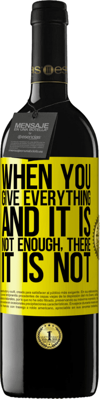 «When you give everything and it is not enough, there it is not» RED Edition MBE Reserve