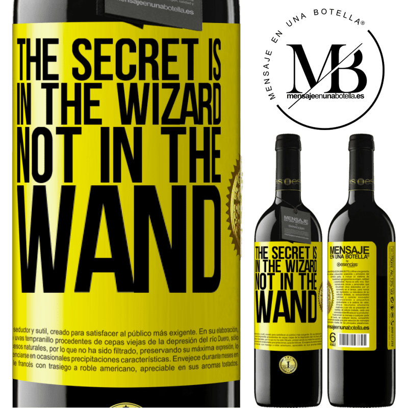 24,95 € Free Shipping | Red Wine RED Edition Crianza 6 Months The secret is in the wizard, not in the wand Yellow Label. Customizable label Aging in oak barrels 6 Months Harvest 2019 Tempranillo