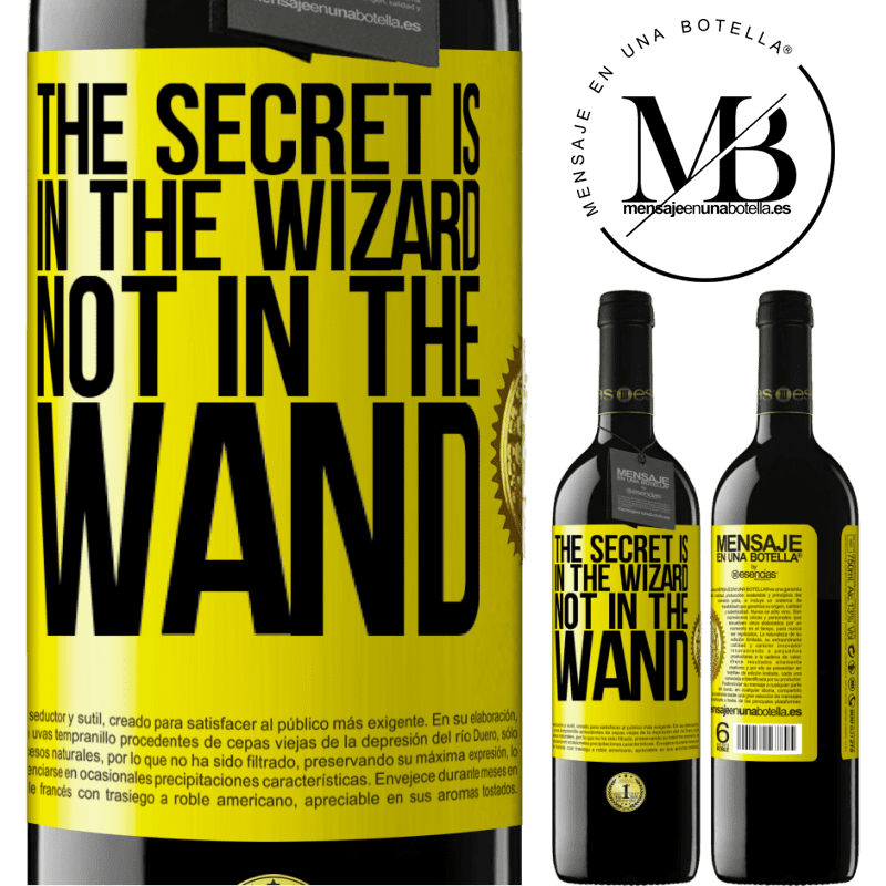 39,95 € Free Shipping | Red Wine RED Edition MBE Reserve The secret is in the wizard, not in the wand Yellow Label. Customizable label Reserve 12 Months Harvest 2015 Tempranillo