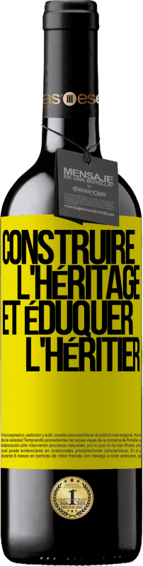 39,95 € | Vin rouge Édition RED MBE Réserve Construis l'héritage et élève l'héritier Étiquette Jaune. Étiquette personnalisable Réserve 12 Mois Récolte 2015 Tempranillo