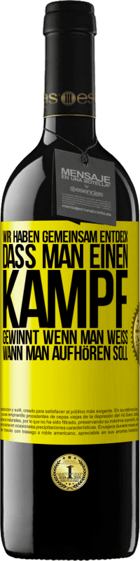 «Wir haben gemeinsam entdeck, dass man einen Kampf gewinnt, wenn man weiß, wann man aufhören soll» RED Ausgabe MBE Reserve