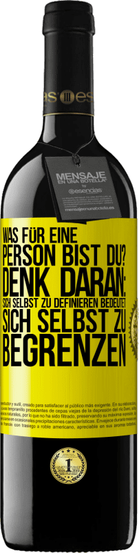 «Was für eine Person bist du? Denk daran: Sich selbst zu definieren bedeutet sich selbst zu begrenzen» RED Ausgabe MBE Reserve