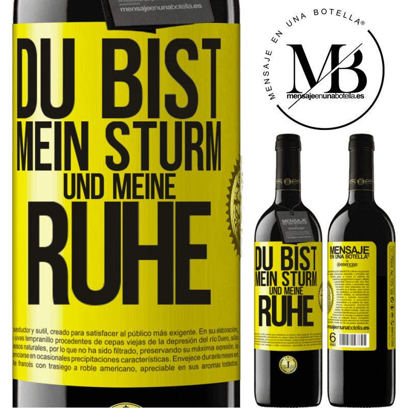 39,95 € Kostenloser Versand | Rotwein RED Ausgabe MBE Reserve Du bist mein Sturm und meine Ruhe Gelbes Etikett. Anpassbares Etikett Reserve 12 Monate Ernte 2014 Tempranillo