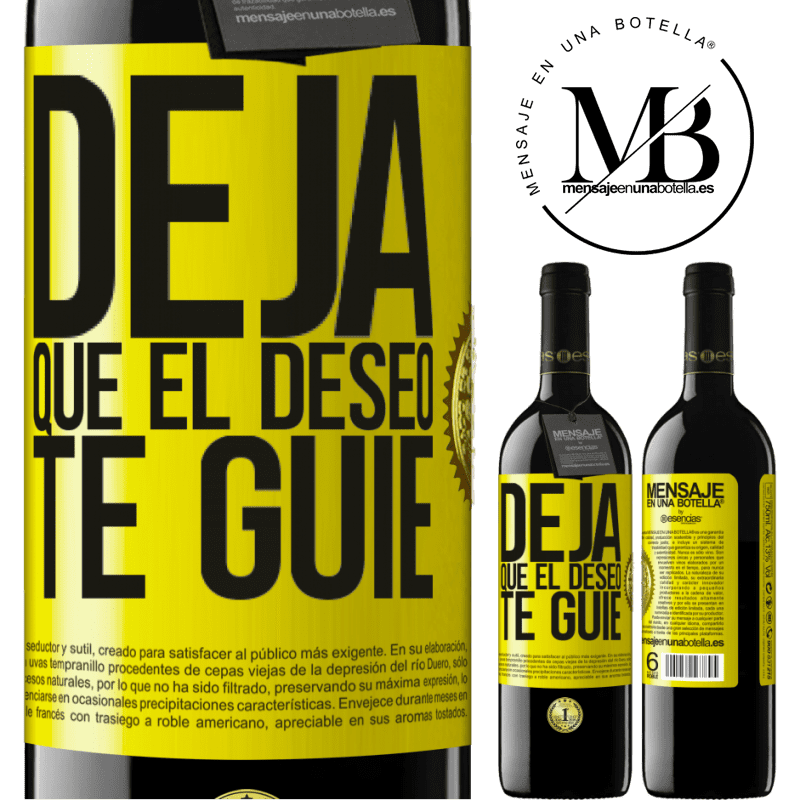 39,95 € Envío gratis | Vino Tinto Edición RED MBE Reserva Deja que el deseo te guíe Etiqueta Amarilla. Etiqueta personalizable Reserva 12 Meses Cosecha 2015 Tempranillo